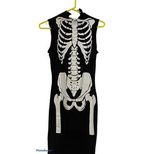 Skeleton Sleeveless Bodycon Dress